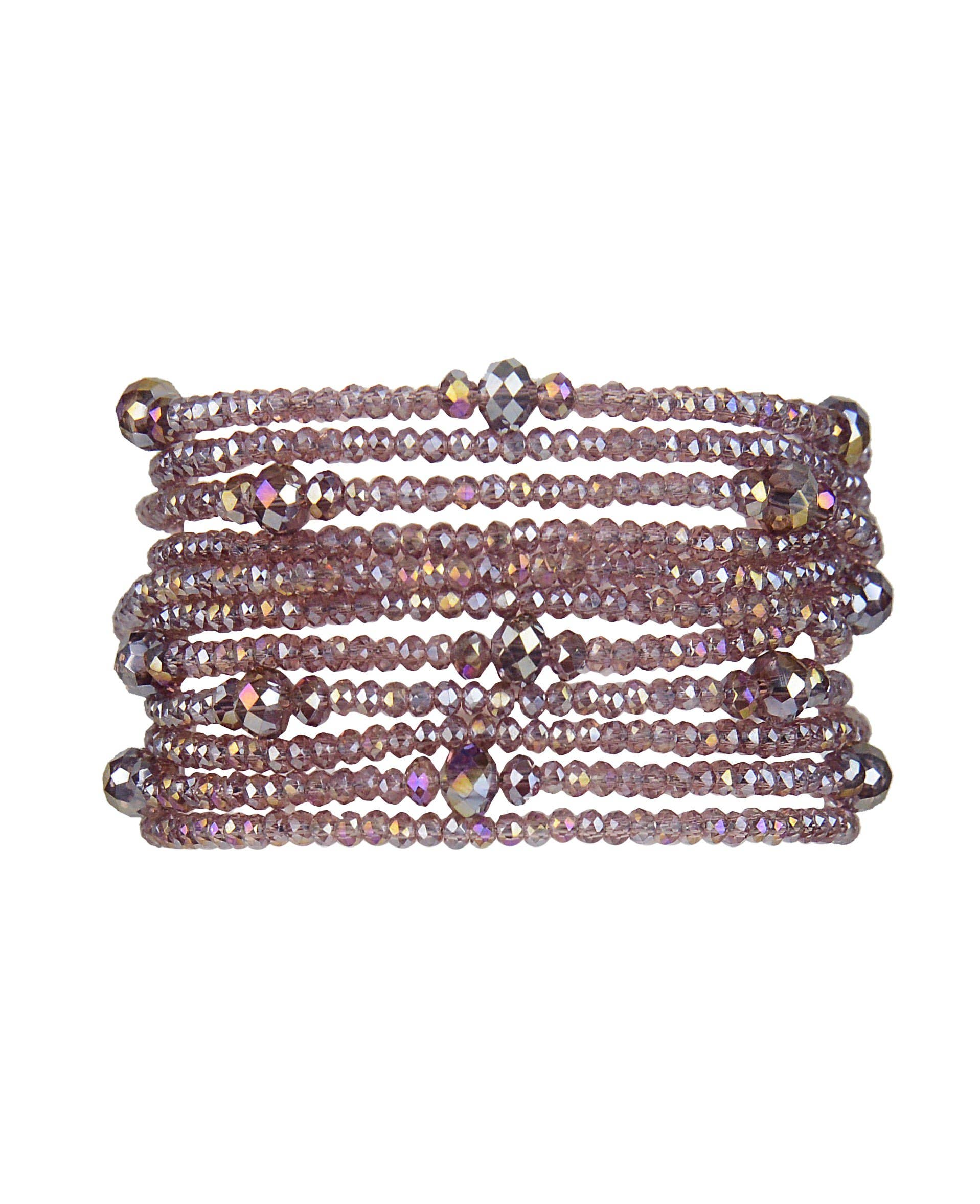 MILLIANNA - Wholesale Cuff Bracelet - Monica 1" Hand Beaded Cut Crystal Cuff Bracelet0