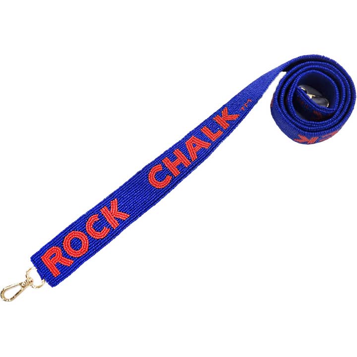 CORREA PARA BOLSO ROCK CHALK KANSAS CON CUENTAS para venta al por mayor de Pizzazz, Inc.