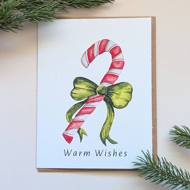 Amy Rae Maker - Wholesale Christmas Card - Holiday Candy Cane 1