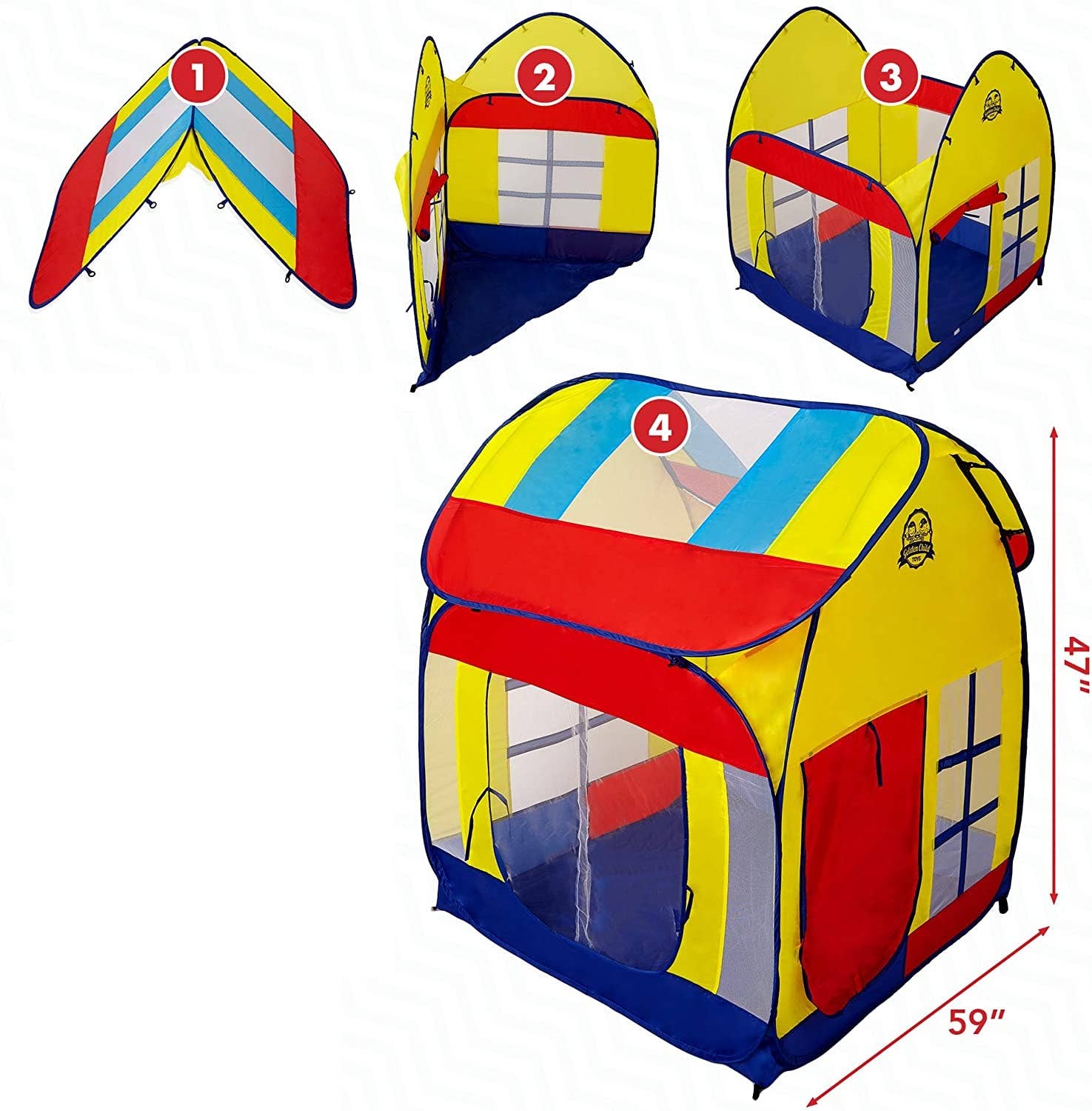 Above Edge - Vente Tente – enfant - Tente de jeu pour enfants avec housse de transport, usage intérieur et extérieur2