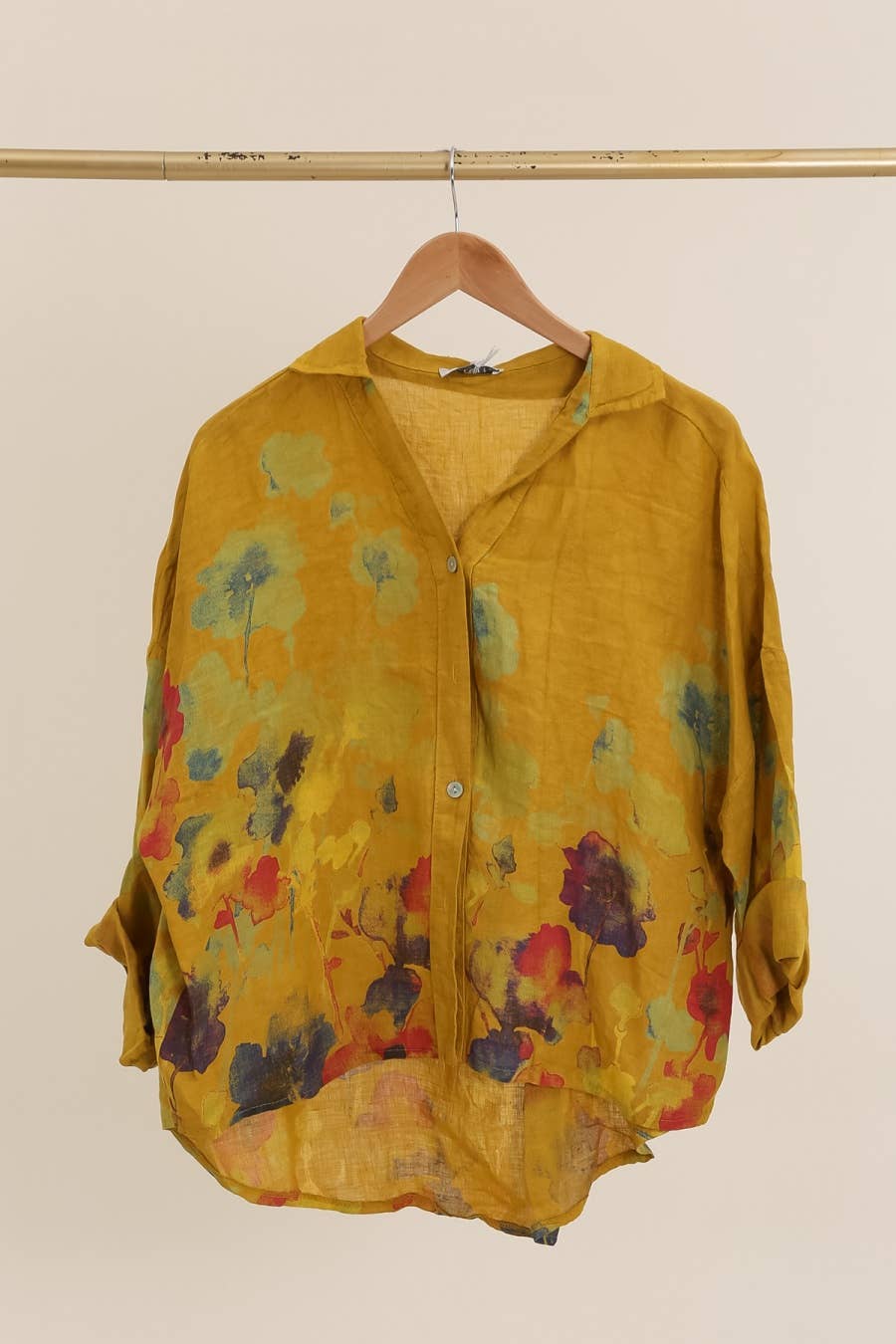 la maison des fibres naturelles – wholesale College/Baseball Jacket - Women’s – Floral print blouse 20984 100% linen31