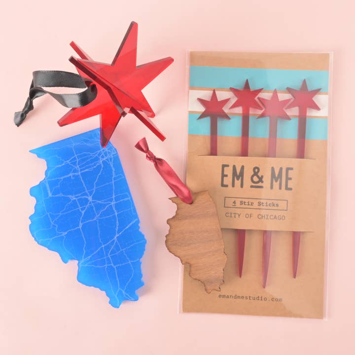 Em And Me Studio - Wholesale Ornament - Chicago Star Ornament8