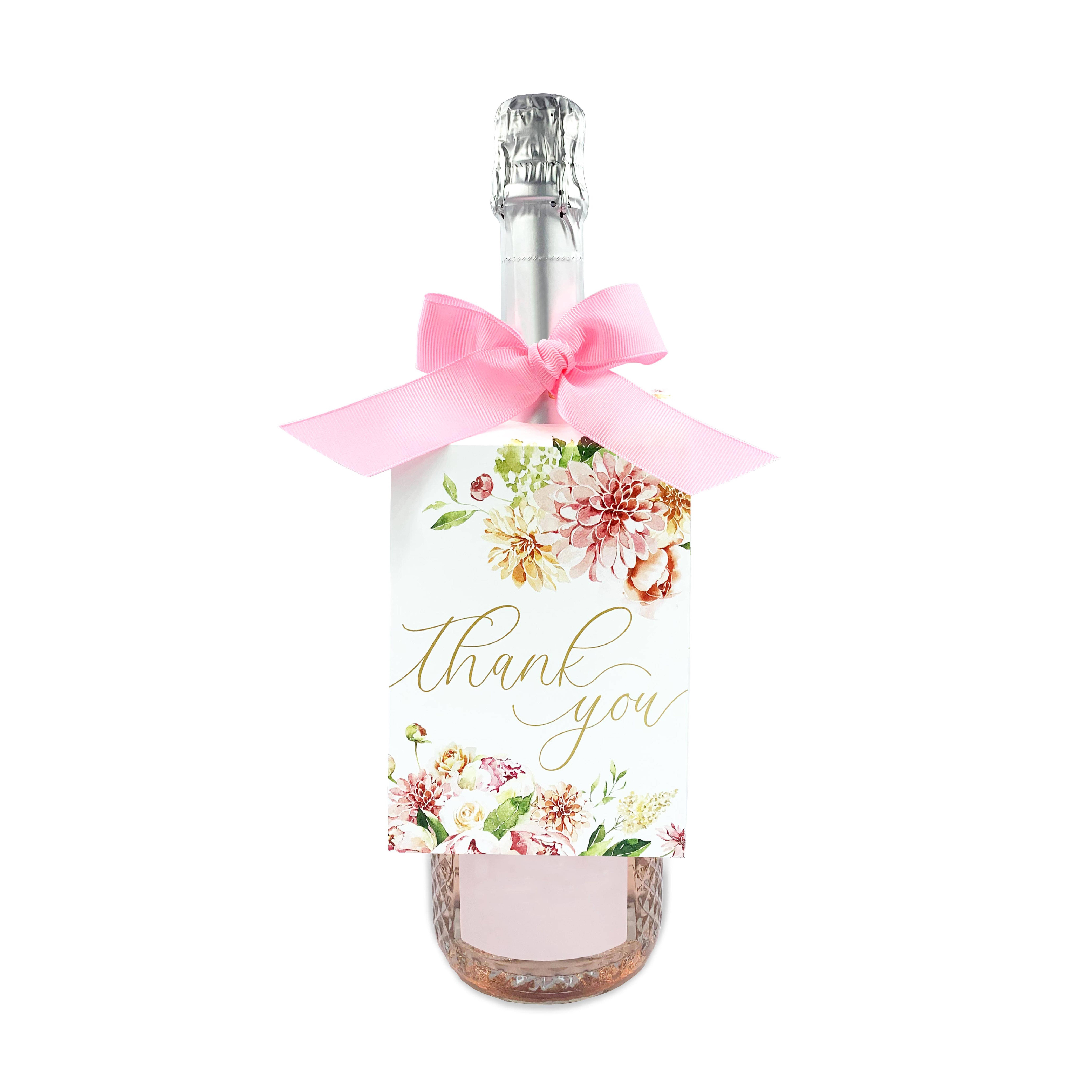 Black Bow Studio - Wholesale Gift tag - Thank You Wine Bottle Gift Tag Kit - Set of 20