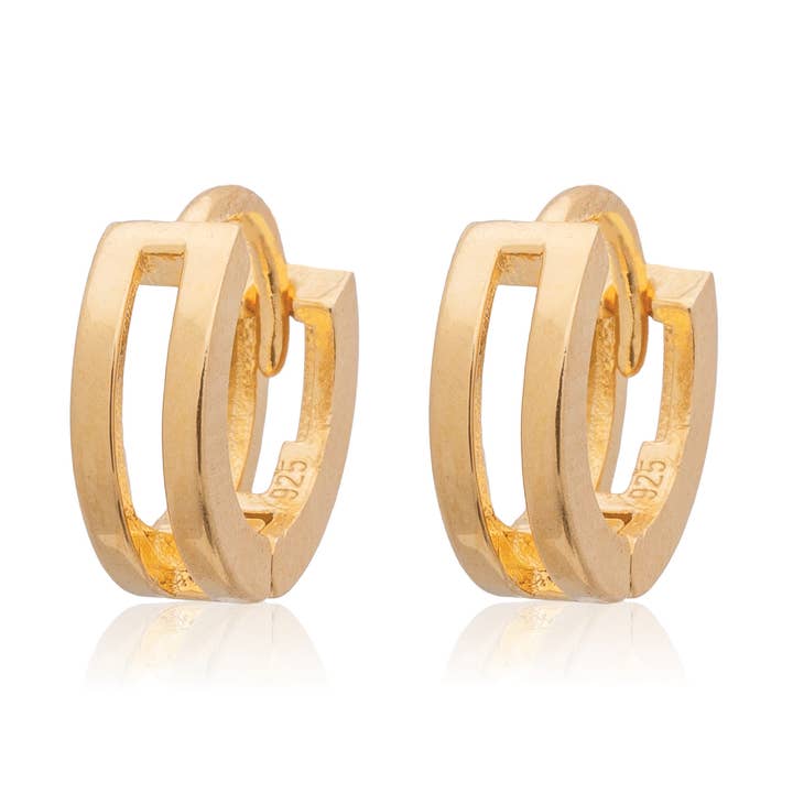 Plain Huggies Hoop Earrings for wholesale by Cool and Interesting