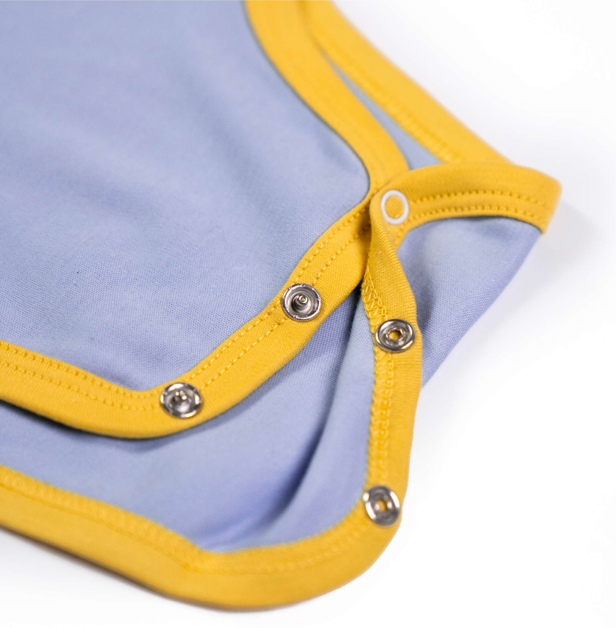 Arquia - Vente Body (sans pieds) – bébé - Body à manches longues en chambray bleu avec jaune2