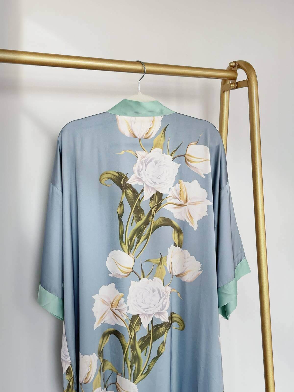 gray Peony Floral Kimono Robe for wholesale on Faire11