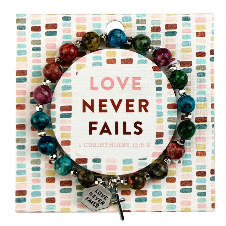 grace & truth Love Never Fails Keepsake Bracelet for wholesale by Kerusso