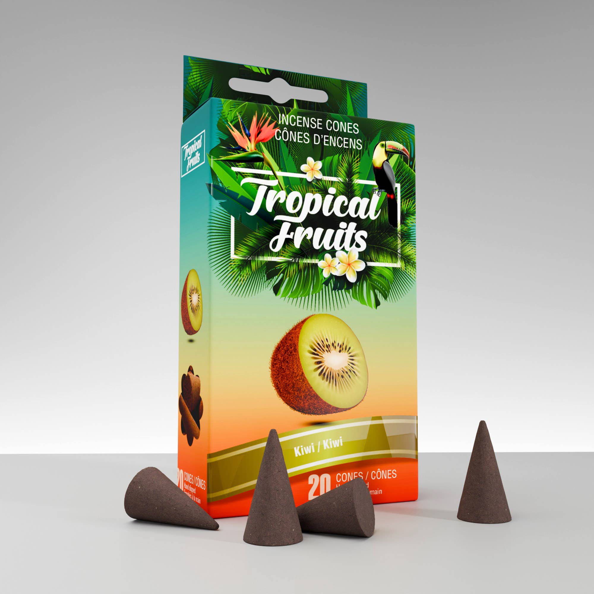 NATURAL SCENTS - Wholesale Incense - Tropical Fruits #04 Kiwi Cones0