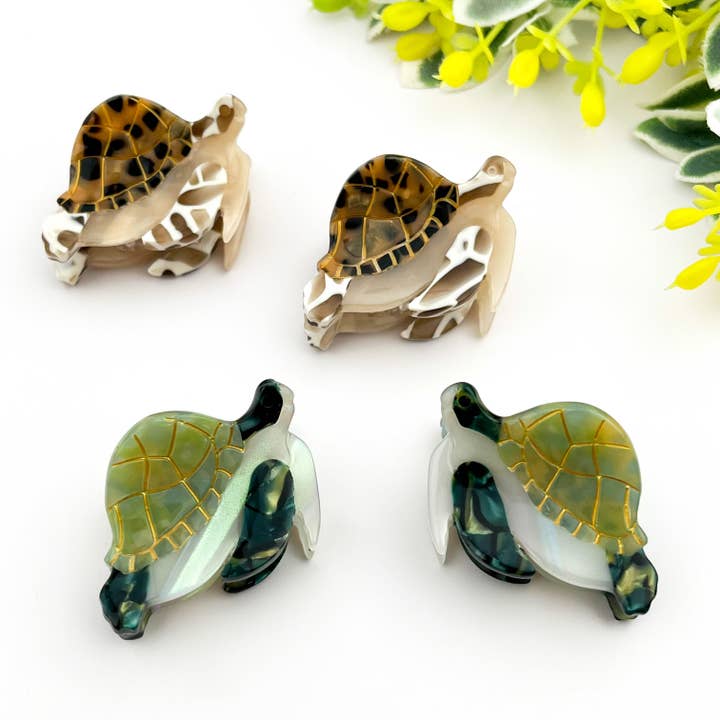 TheDivaSoap - Wholesale Hair Clip - Women's - Mini Turtle Claw Clip, Marine Animal Small Hair Clip5