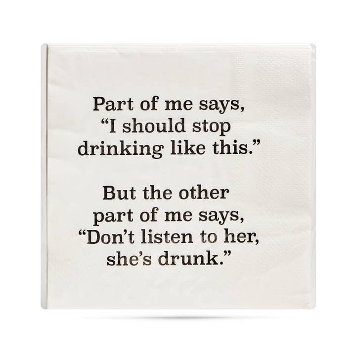 ellembee gift - Wholesale Disposable Napkin - Part of me says, I should stop drinking Cocktail Napkins