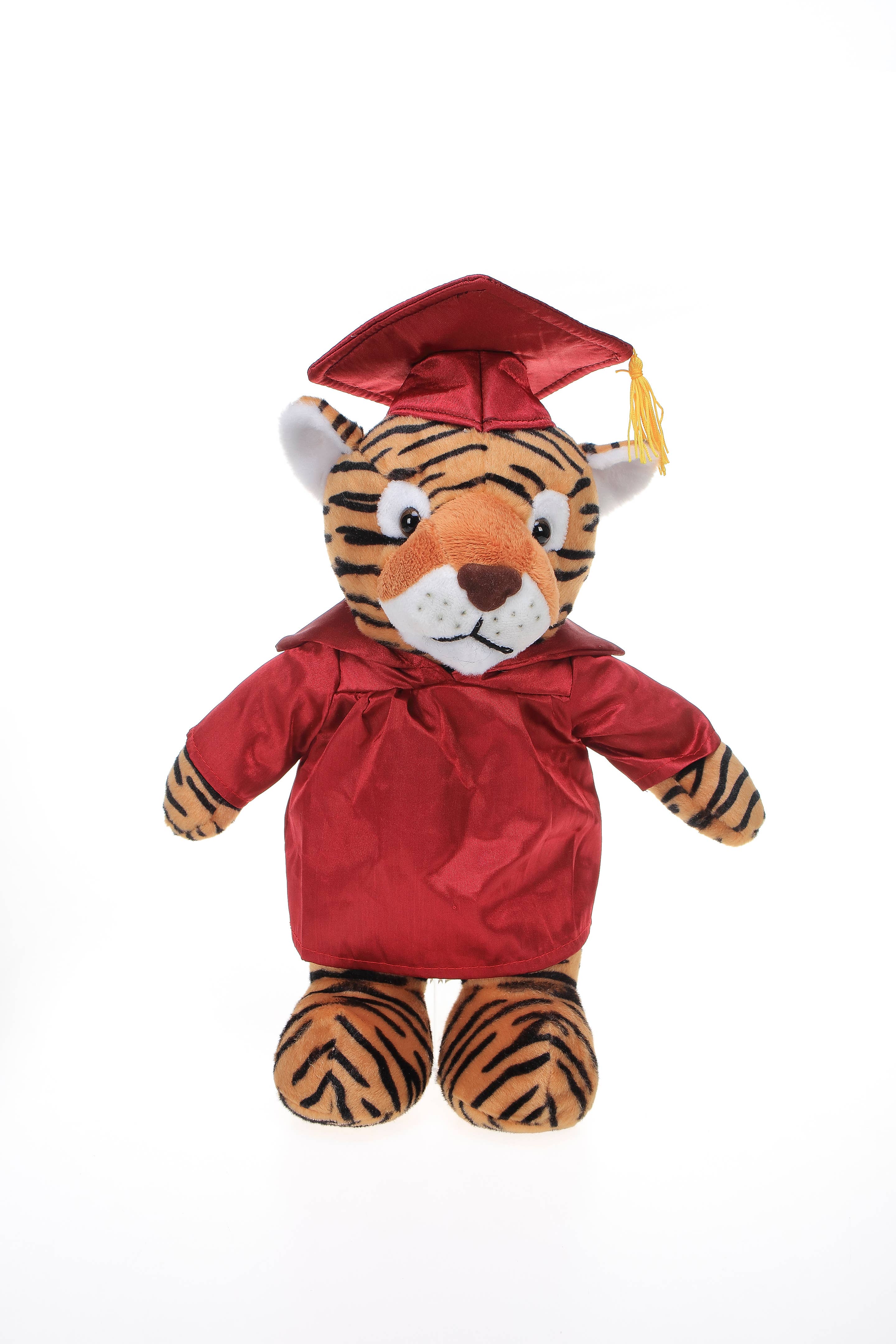 Plushland - Wholesale Stuffed/Plush Toy - Kids & Baby - Graduation Animals--Tiger 11" with custom imprint1