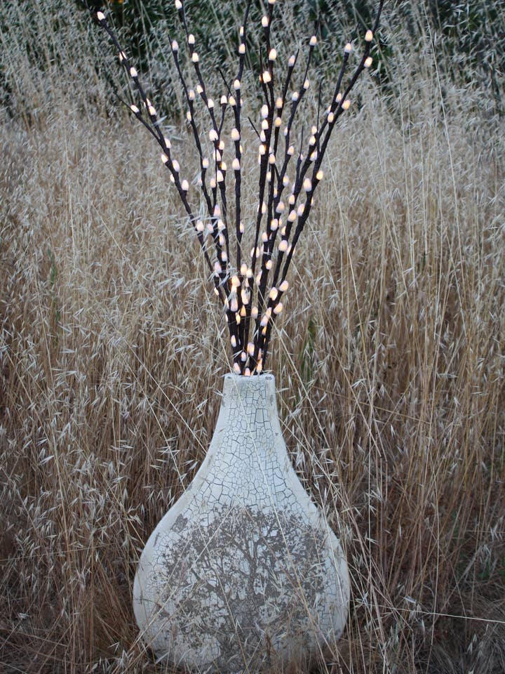80 LED Natural Pussy Willow 40" for wholesale by The Light Garden Collection