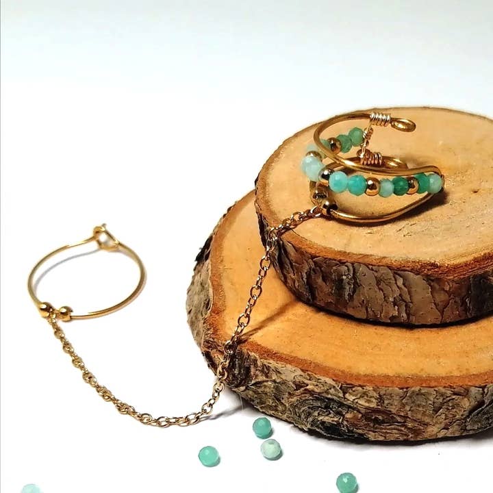 Sophie ädelsten kedja örhänge för wholesale av Clary Scott Paris