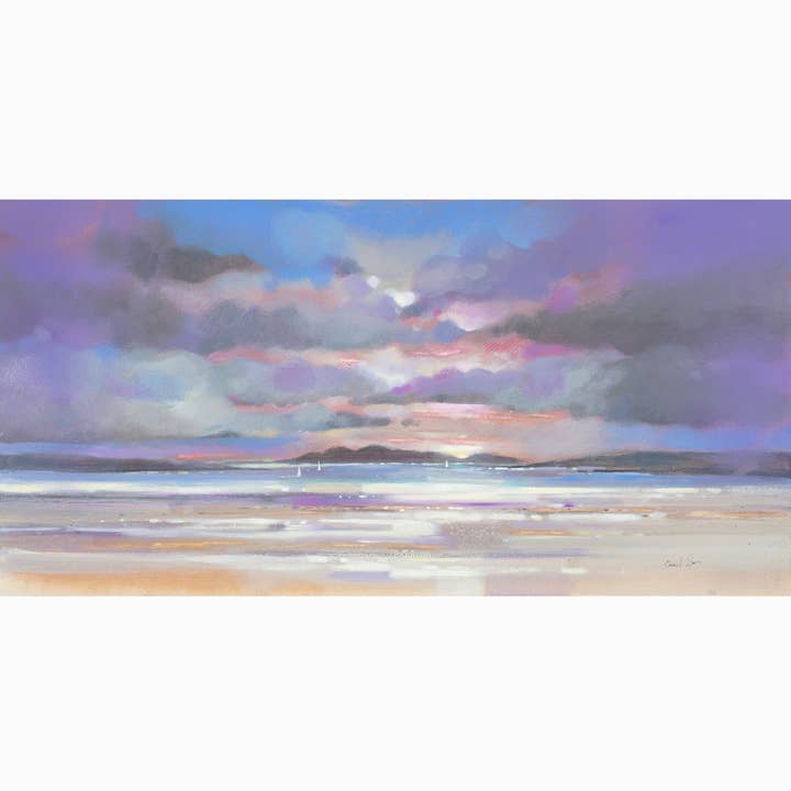 'Fyne Sunset, Ostel Bay' - Konsttryck i begränsad upplaga för wholesale av Emma S Davis Artist