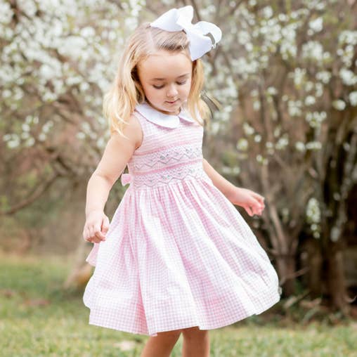 Sophie Vestido rosa cheques por atacado de Marco and Lizzy