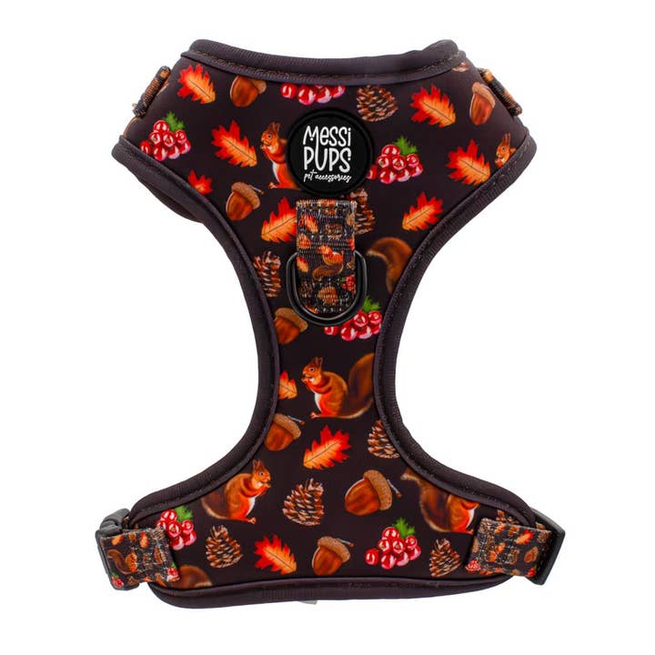 Feelin' Mighty Pine • Original Adjustable Woodland Print Dog Harness for wholesale by Messi Pups