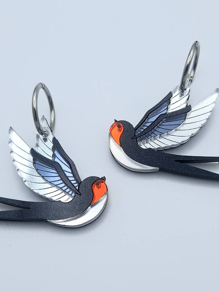 Zwaluw Oorbellen voor wholesale door LadyRockCreaciones