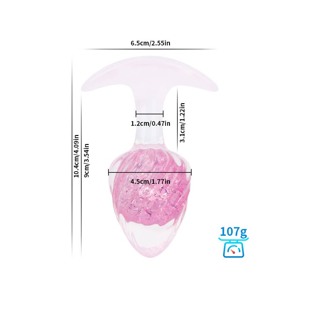 Liebe Seele - Wholesale Sex Toy - Icecream-shaped Crystal Anal Plug - Pink2