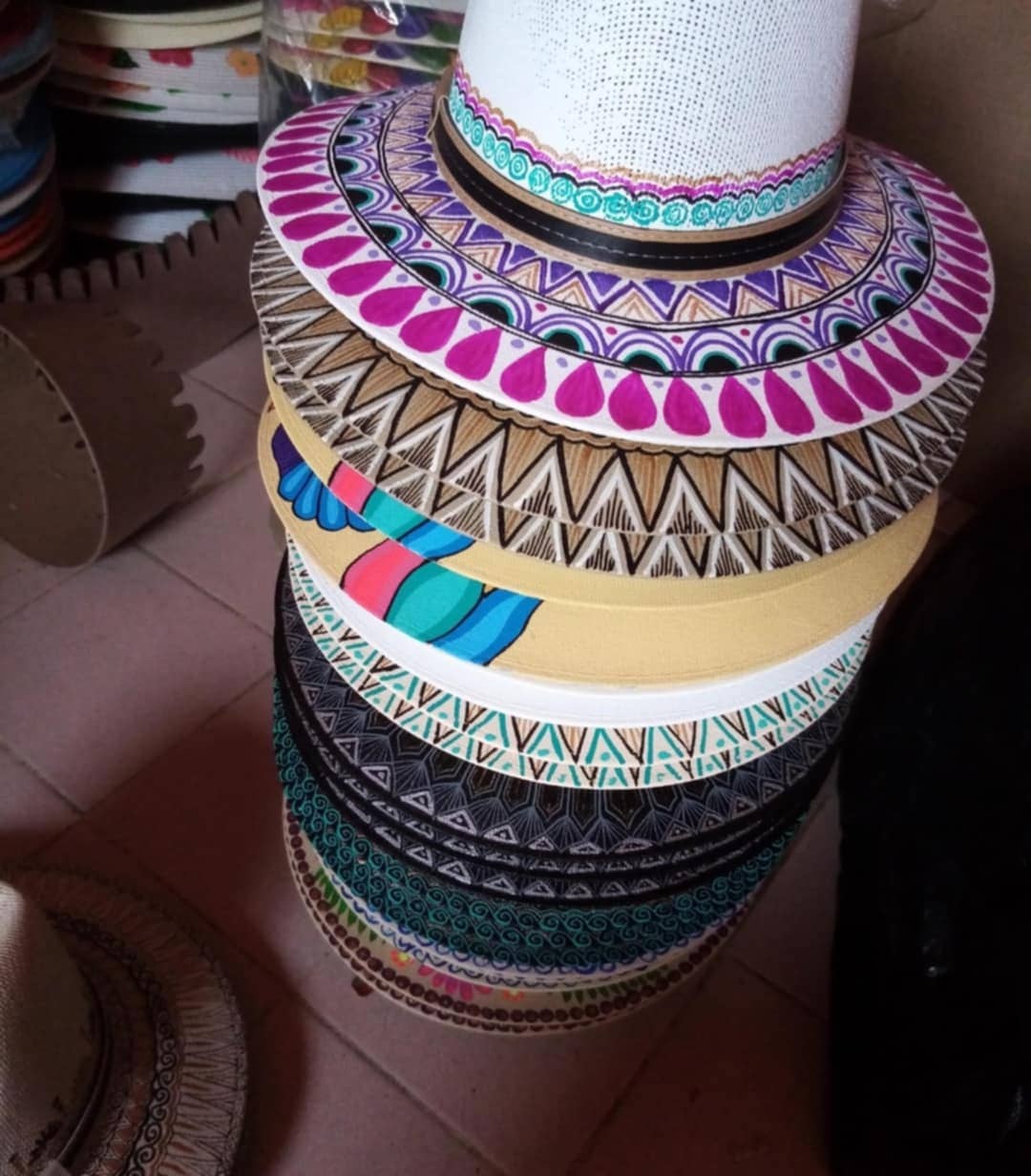 GMCE Global Trading, LLC - Wholesale Straw Hat - Unisex - Premium Detailed Hand-Painted Palm Straw Fedora Hat 9