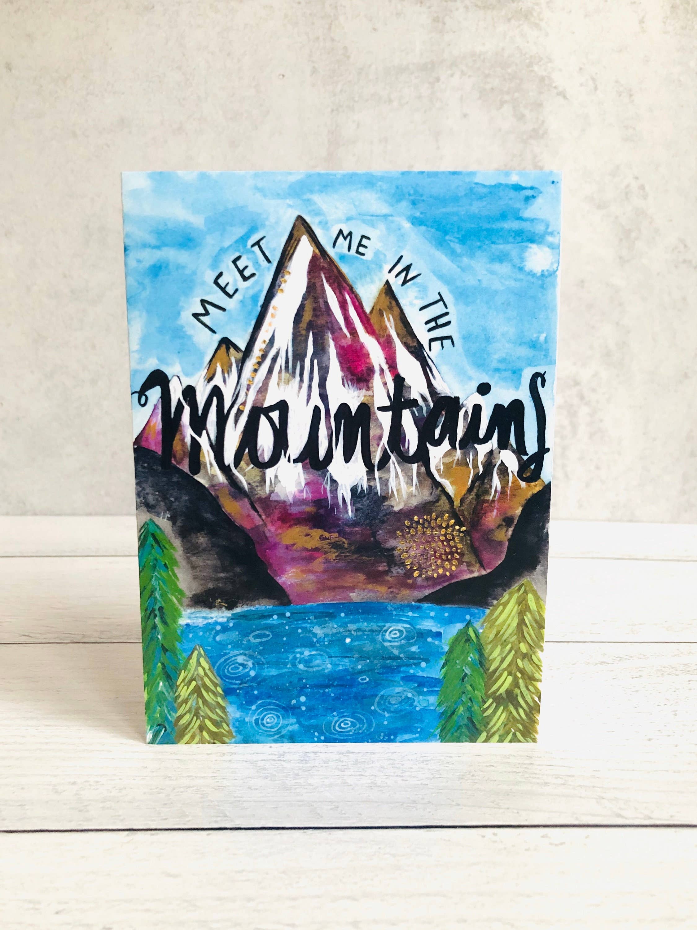 A Quartzy Life - Wholesale Everyday Greeting Card - Meet Me in the Mountains Card2
