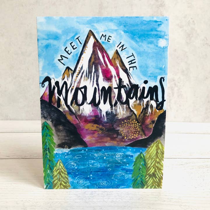 A Quartzy Life - Wholesale Everyday Greeting Card - Meet Me in the Mountains Card2