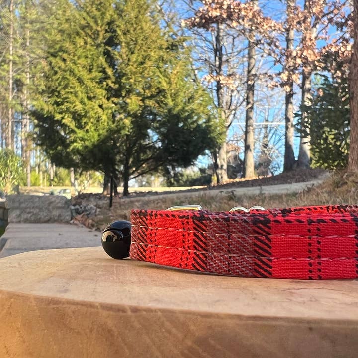 Pink Red Plaid Cat Collar- break a way buckle for wholesale on Faire3