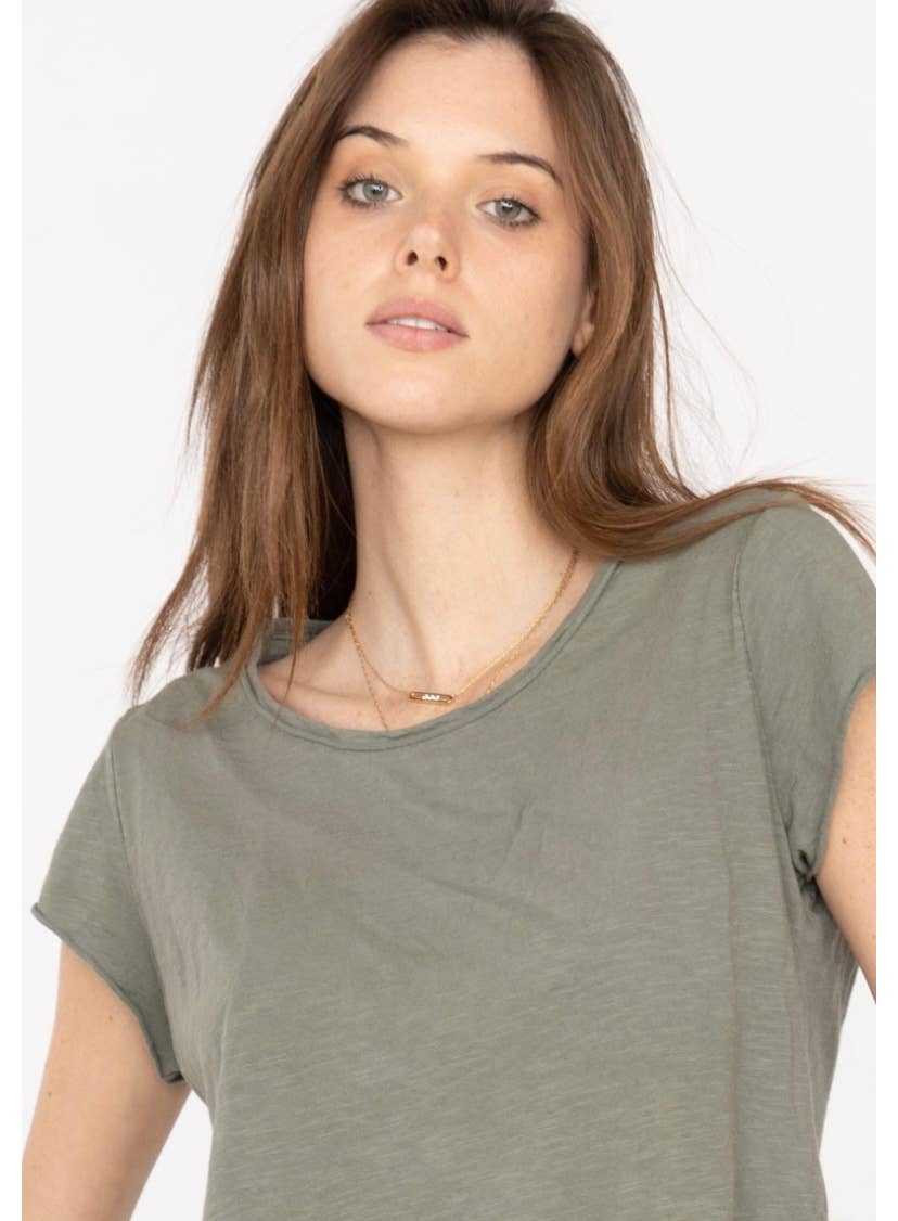 LINEN & COTTON HOUSE – Engroshandel T-shirt – til kvinder – Bomuld t-shirt med rund hals, basis 811750
