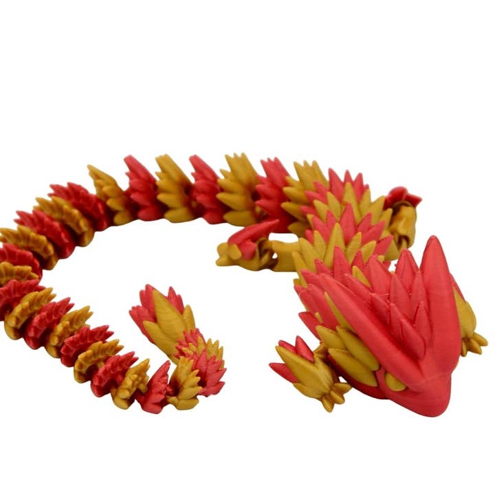 Acworth Alchemist - Vendita all'ingrosso Giocattolo fidget - Bambini - Giocattolo Spiky Dragon Fidget multicolore - Drago articolato stampato in 3D2