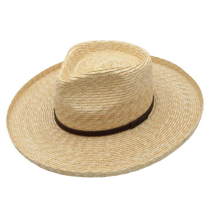 Charleston Braided Wheat Wide Brim Band Beach Resort Hat for wholesale by Peter Grimm
