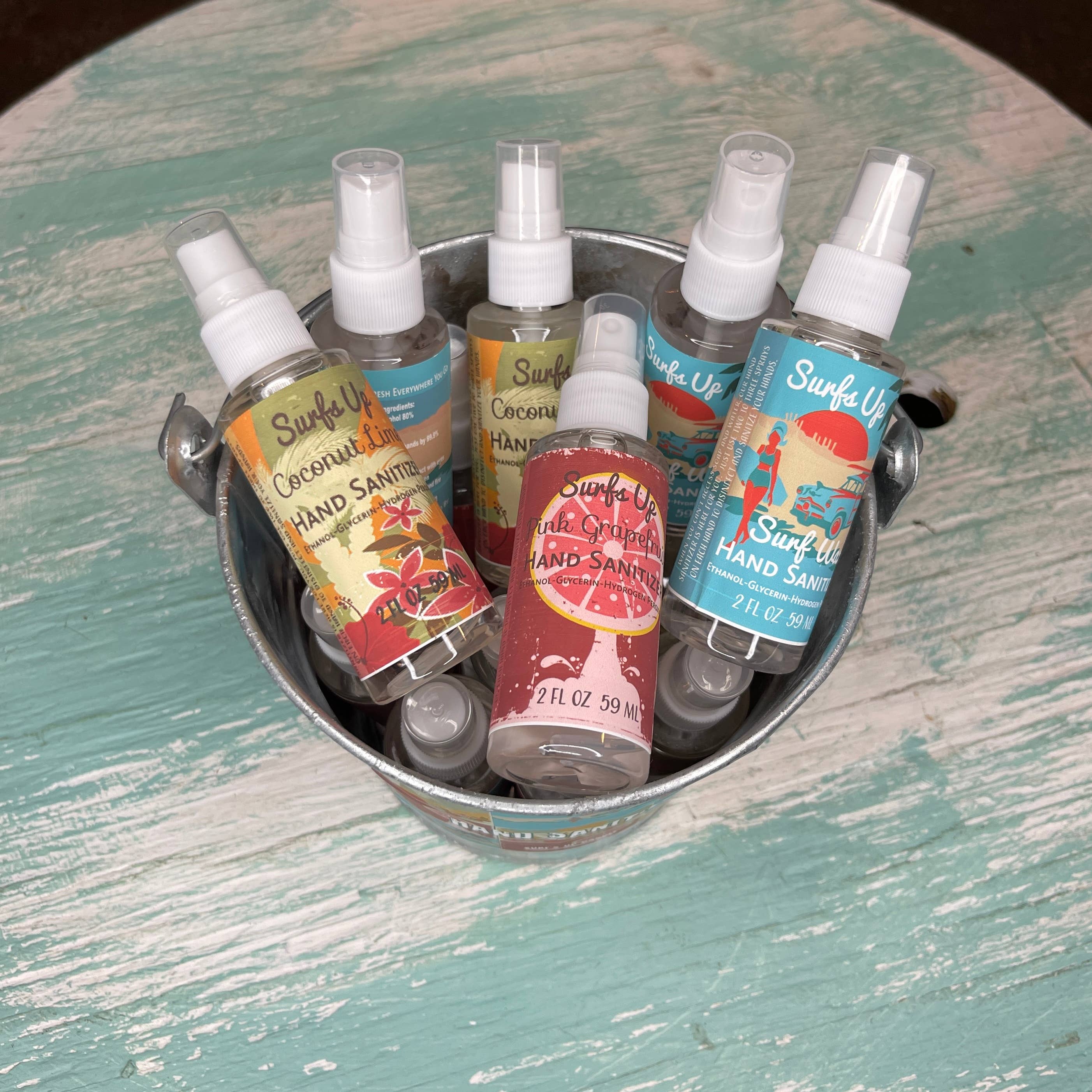 Surfs Up Candle – wholesale Hand sanitiser – Hand Sanitizer Bucket2