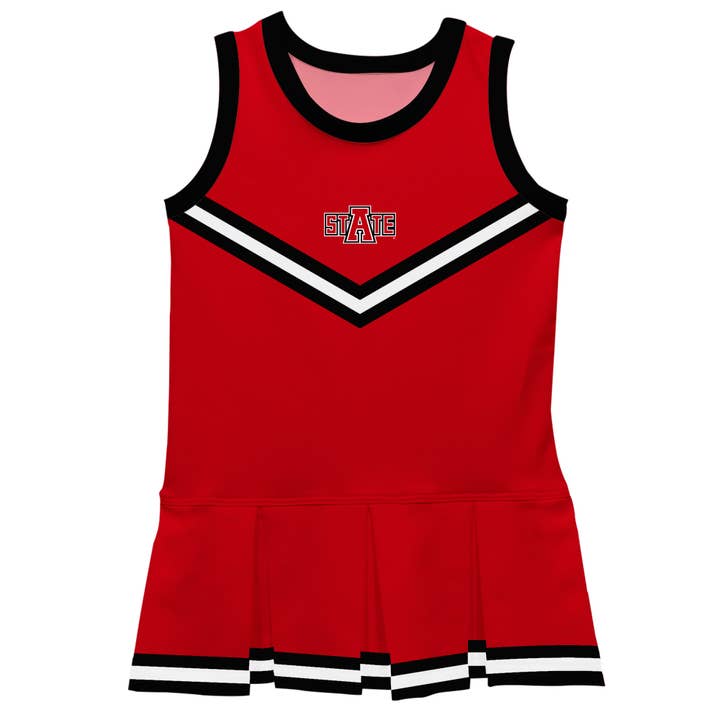 Arkansas State Red Wolves Red Sleeveless Cheerleader Dress for wholesale by Vive La Fete