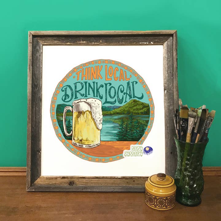 Think Local Drink Lokales Bier für den Großhandel von Retro Sorrento