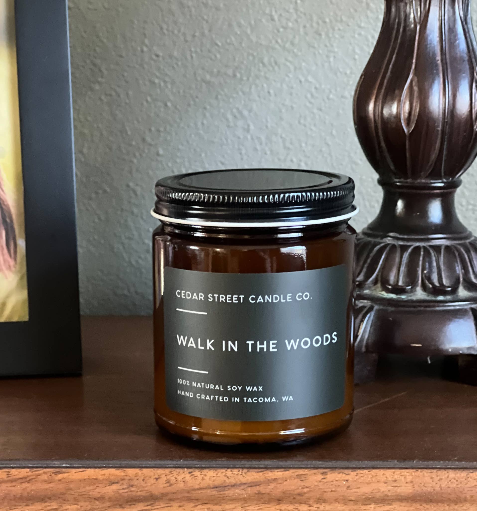 Cedar Street Candle Co. - Wholesale Jar/Filled Candle - Walk In The Woods  |  7.2 oz Soy Candle2