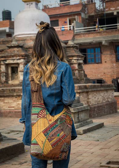 Earth Divas – wholesale Crossbody bag – Women's – Colorful Patchwork Sling2