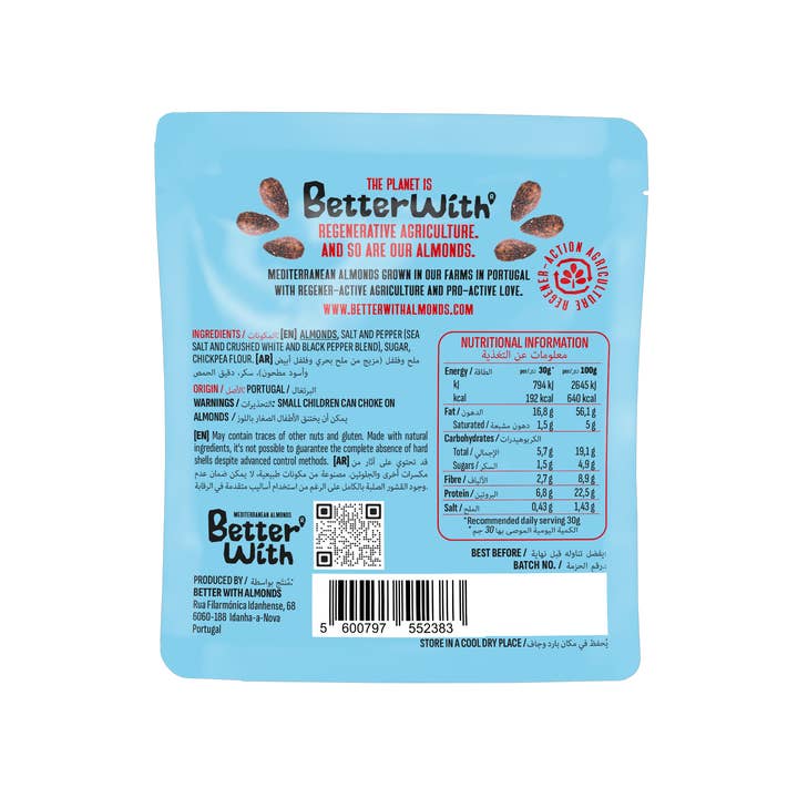 Better With Almonds - Wholesale Nuts - Almonds Better With Salt and Pepper - 30g2