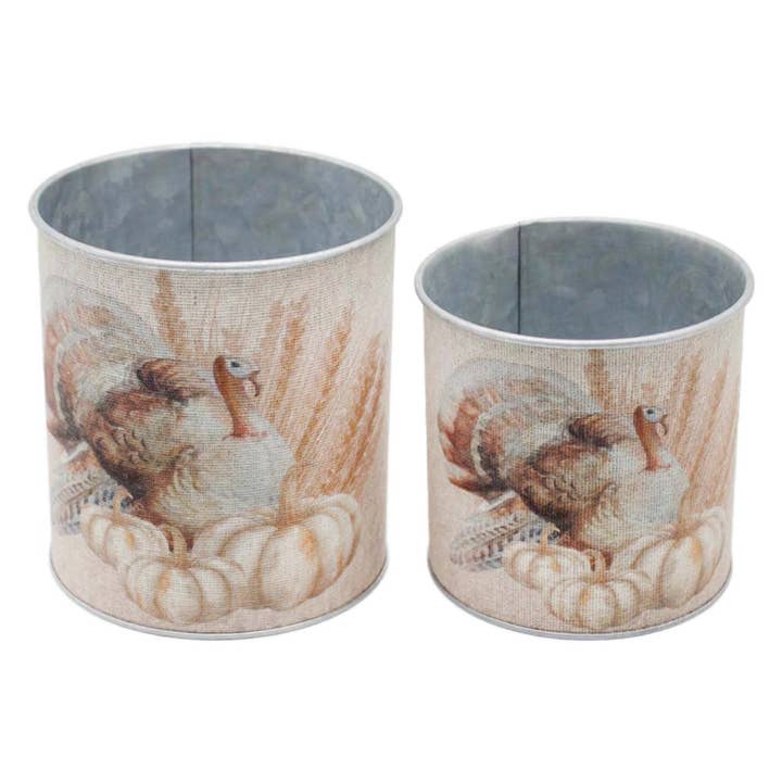 Set of 2 Thanksgiving Mini Buckets for wholesale by WT Collection