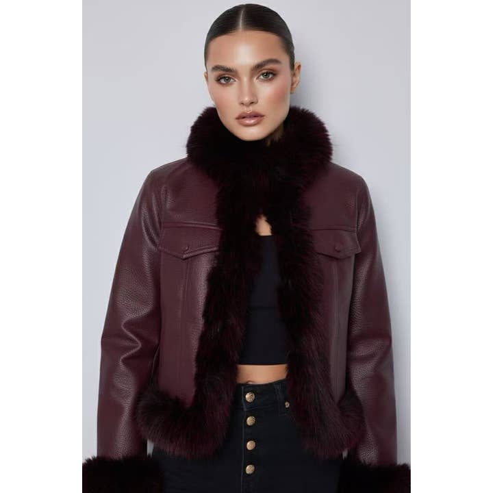 Giacca corta effetto pelle OX9106 per la vendita all'ingrosso da parte di Copperose