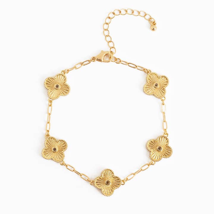 Sessori - Vente Bracelets à breloques/pendentifs - Bracelet Clover Station en CZ CZ MOP2