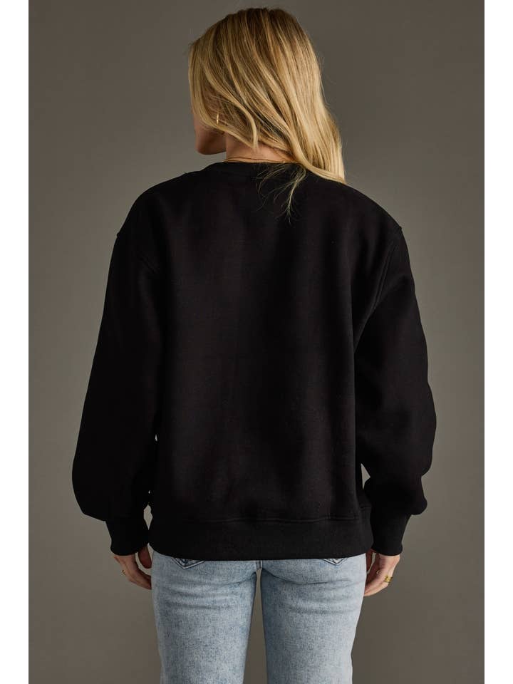 Panache Apparel Co. - Wholesale Graphic Sweatshirt - Women's - Black Game Day Sweatshirt6