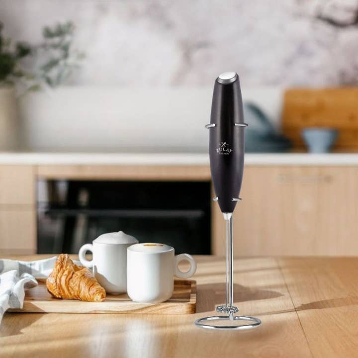 Zulay Kitchen - Wholesale Kitchen Tool/Gadget - Zulay Kitchen Handheld Milk Frother - Metallic Black