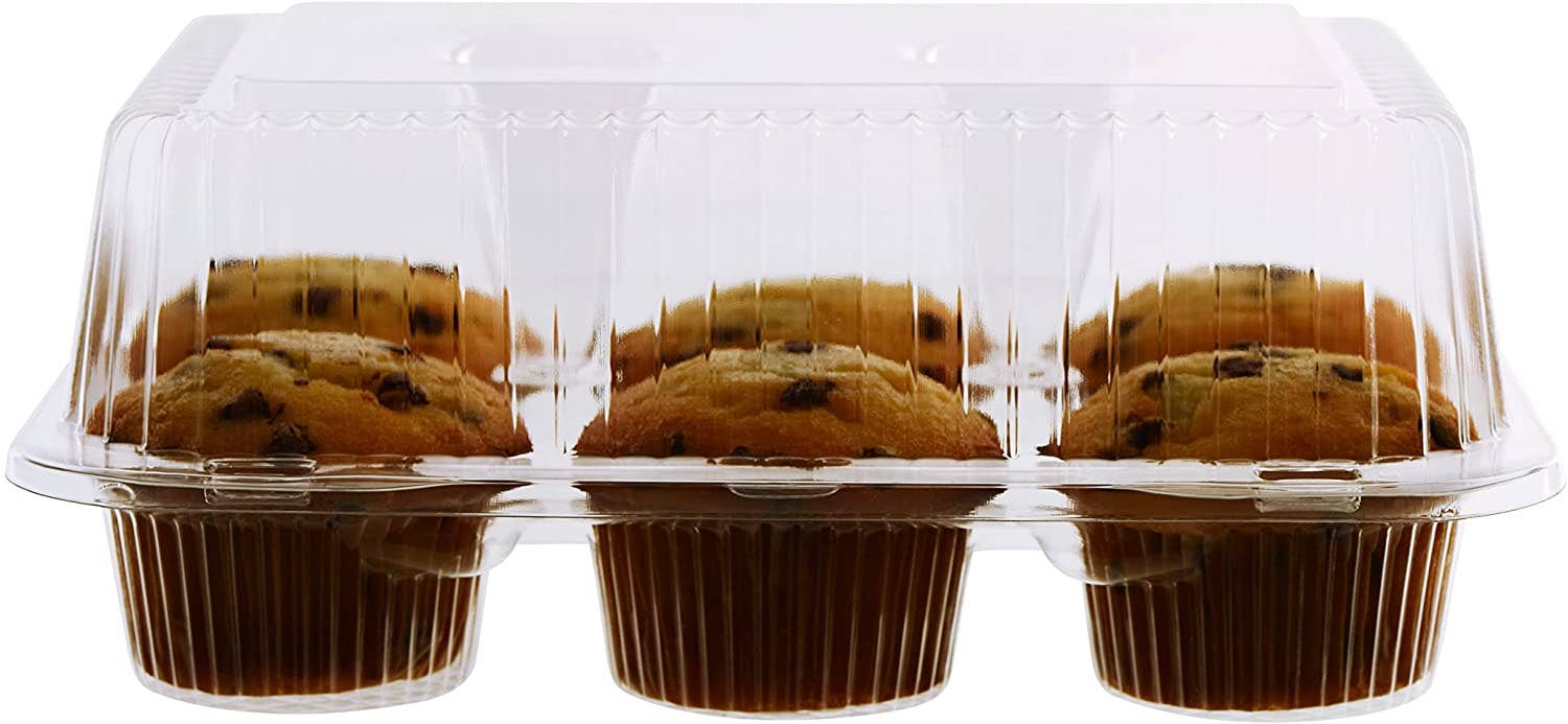 Wholesale Clear Plastic 6 Compartment Muffin Containers - Disposable for  your store - Faire