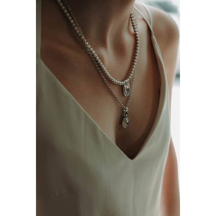 Chanour - Wholesale Pendant/Charm Necklace - Handmade Crystal Pewter Necklace - 3890