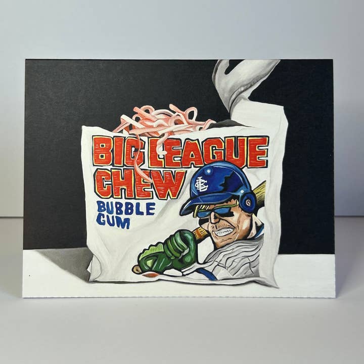Big League Chew - Greeting Card for wholesale by Anna Stark Art