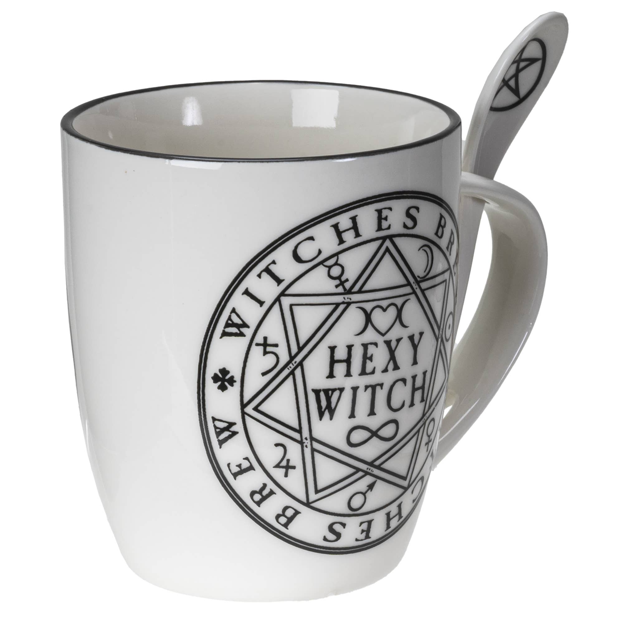 Pacific Trading - Wholesale Coffee Mug - Alchemy Gothic Mug & Spoon Set Hexy Witch1