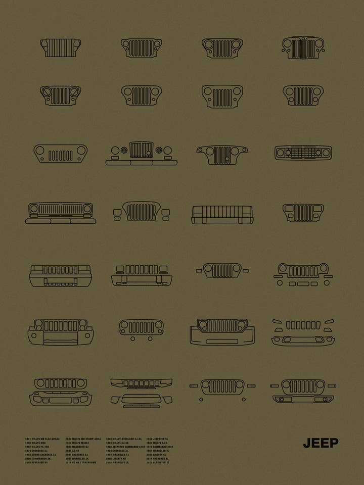 Auto Icon Screen Print Series: Jeep for wholesale by NOMO Design
