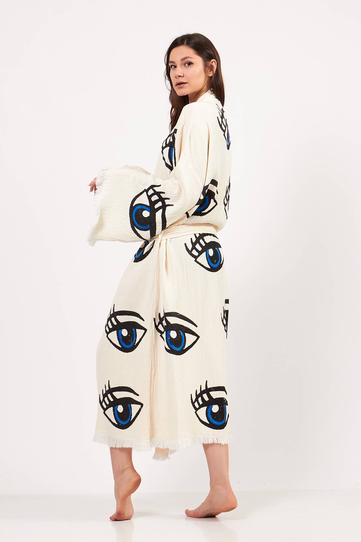Yaz Concepts – wholesale Kimono – Women's – Eye Print Bathrobe | Festival Kimono | Evil Eye Clothing14