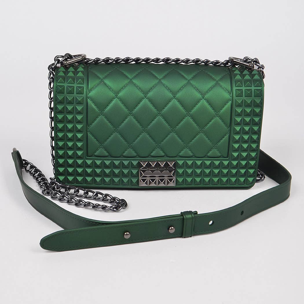 3AM BY H&D ACCESSORIES - Wholesale Crossbody Bag - Women's - Studded Monotone Clutch3