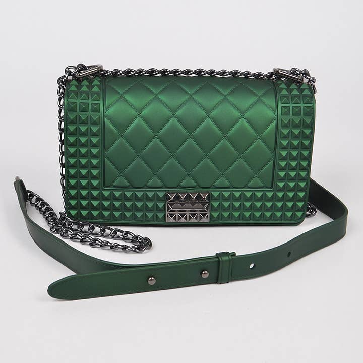 3AM BY H&D ACCESSORIES - Wholesale Crossbody Bag - Women's - Studded Monotone Clutch3