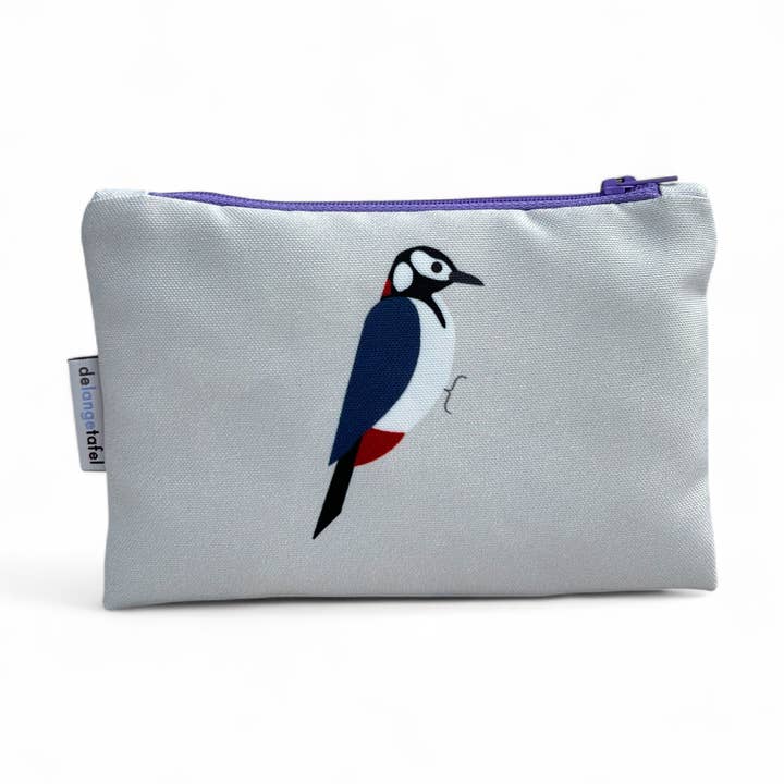 Pencil case small birds · woodpecker for wholesale by De Lange Tafel