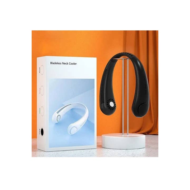 42POPS - Wholesale Handheld folding fan - `.Portable Hands Free Bladeless Neck Fan1